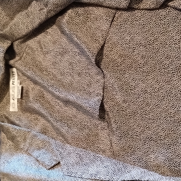 Chaus Petites Suit Jacket/Blazer Size 14 Black W/ Grey polka dot - Picture 11 of 12